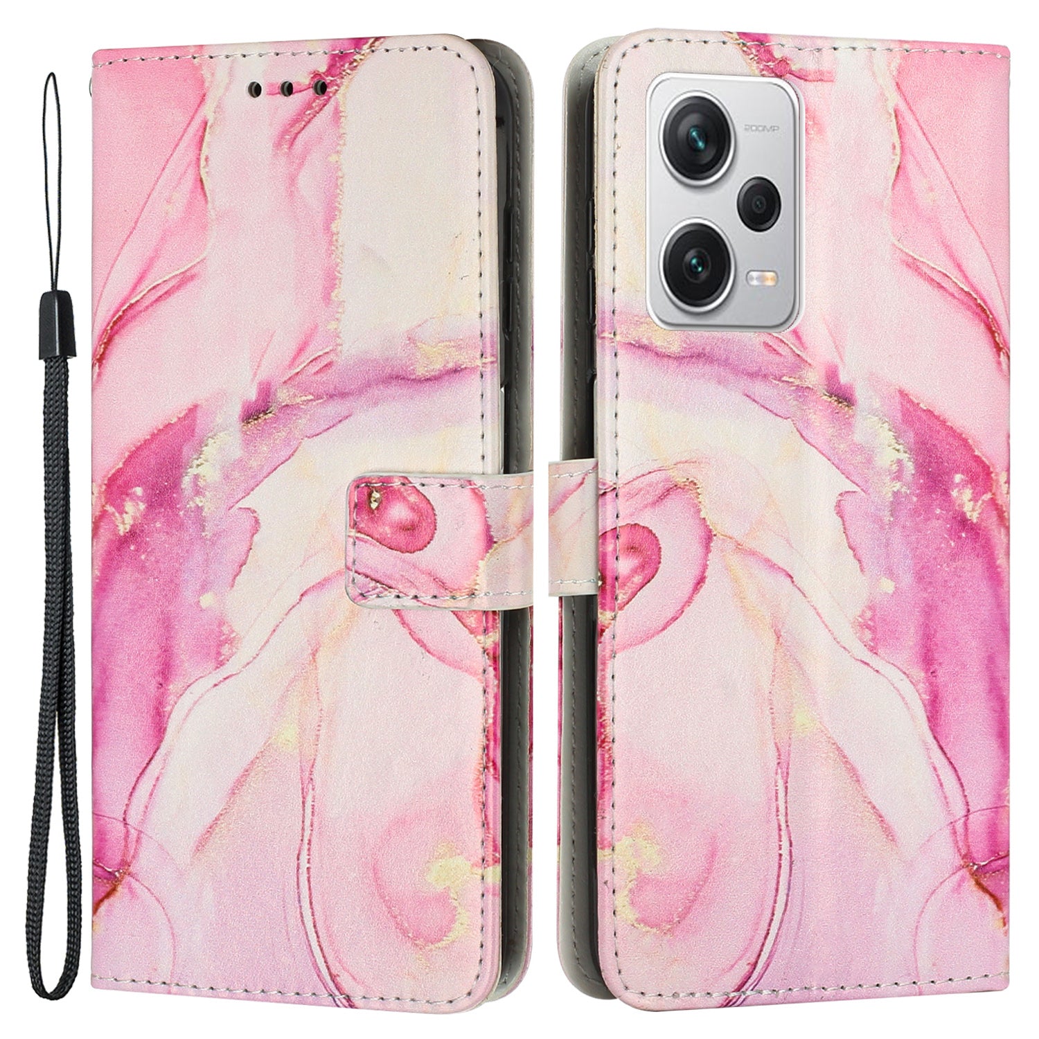 For Xiaomi Redmi Note 12 Pro 5G Stand Leather Phone Case Marble Pattern Wallet Cover with Strap For Xiaomi Redmi Note 12 Pro 5G Stand Leather Phone Case Marble Pattern Wallet Cover with Strap